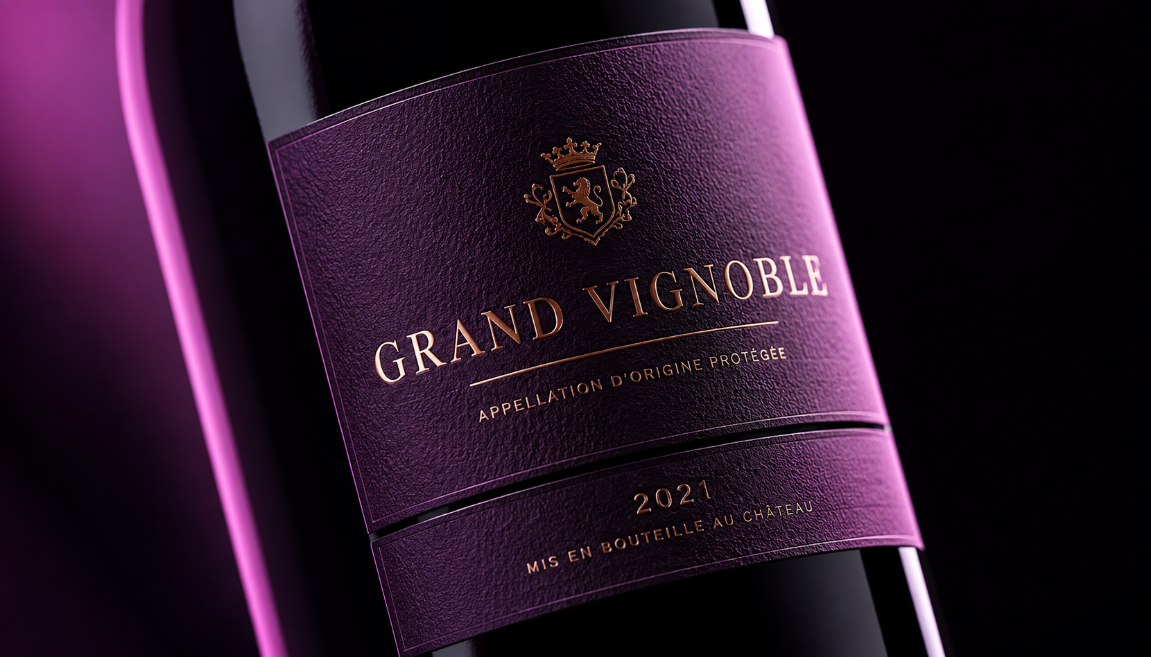 Étiquettes personnalisées sur bouteilles de vin